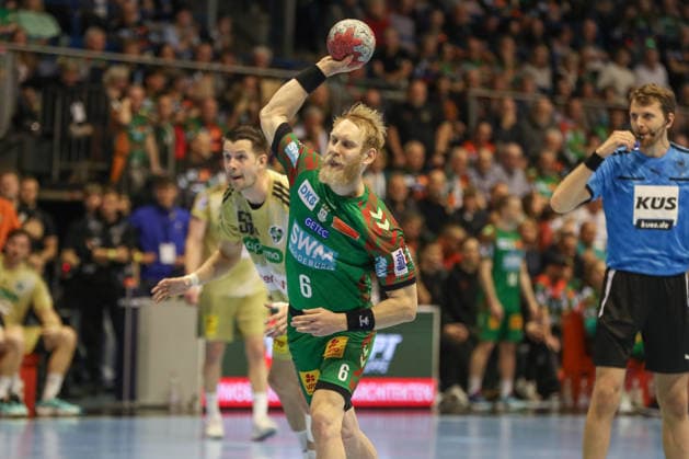 08 03 2026, xgox, Handball Daikin HBL SC Magdeburg TSV Hannover Burgdorf emspor, v l Matthias Musche Magdeburg, 6 at Siebenmeter Magdeburg