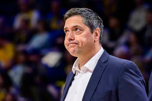 GER, Berlin, basketball, Alba Berlin vs Fitness First Wuerzburg Baskets, at the Max Schmeling Halle , BBL, pictured from left Sasa Filipovski Headcoach, Wuerzburg , March 8, 2026 Copyright: HMBxMedia UwexKoch