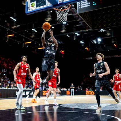 08 03 2026 Basketball Season 2025 2026 2 Bundesliga Pro A 26 Matchday Nuremberg Falcons Basketball Club NBC Tigers Tübingen ThHa xthxhax Jordan Johnson 11, Tigers Tübingen
