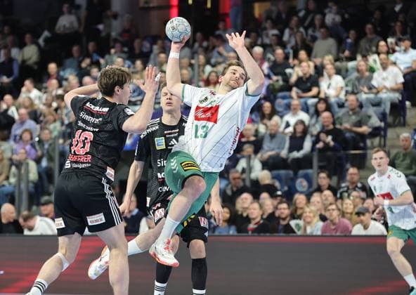 08 03 2026 Handball 1 Bundesliga DAIKIN HBL Season 2025 2026 24 Matchday HC Erlangen Metropolregion Nürnberg HCE GWD Minden DaMa xdaxmax Florian Scheerer 10, HC Erlangen HCE Ian Weber 13, GWD Minden
