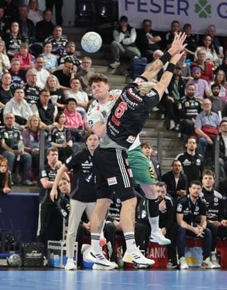 08 03 2026 Handball 1 Bundesliga DAIKIN HBL Season 2025 2026 24 Matchday HC Erlangen Metropolregion Nürnberg HCE GWD Minden DaMa xdaxmax Philipp Vorlicek 22, GWD Minden Marek Nissen 6, HC Erlangen HCE