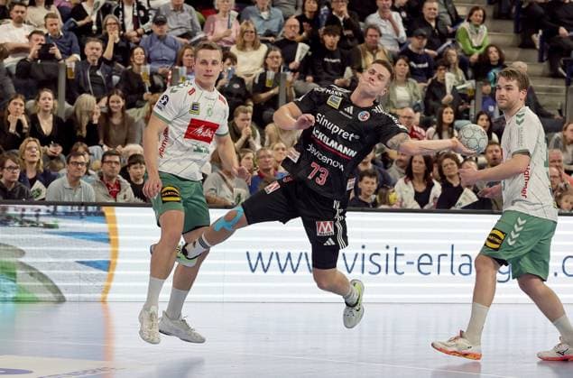 08 03 2026 Handball 1 Bundesliga DAIKIN HBL Season 2025 2026 24 Matchday HC Erlangen Metropolregion Nürnberg HCE GWD Minden DaMa xdaxmax Viggo Kristjansson 73, HC Erlangen HCE