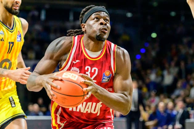 GER, Berlin, basketball, Alba Berlin vs Fitness First Wuerzburg Baskets, at the Max Schmeling Halle , BBL, pictured from left Charles Thompson Wuerzburg 32 , March 8, 2026 Copyright: HMBxMedia UwexKoch