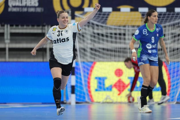Germany Slovenia, European Womens Handball Championship Qualifier Alexia Hauf Germany, 31 European Womens Handball Championship Qualifier between Germany and Slovenia on March 8 at SNP dome Heidelberg , Heidelberg Baden Württemberg Germany SNP dome