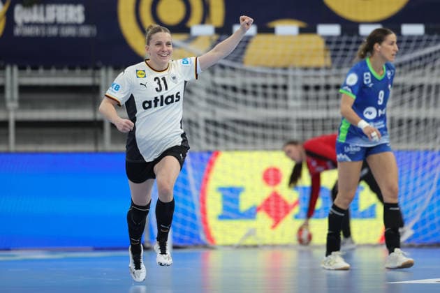 Germany Slovenia, European Womens Handball Championship Qualifier Alexia Hauf Germany, 31 European Womens Handball Championship Qualifier between Germany and Slovenia on March 8 at SNP dome Heidelberg , Heidelberg Baden Württemberg Germany SNP dome