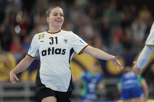 Germany Slovenia, European Womens Handball Championship Qualifier Alexia Hauf Germany, 31 European Womens Handball Championship Qualifier between Germany and Slovenia on March 8 at SNP dome Heidelberg , Heidelberg Baden Württemberg Germany SNP dome
