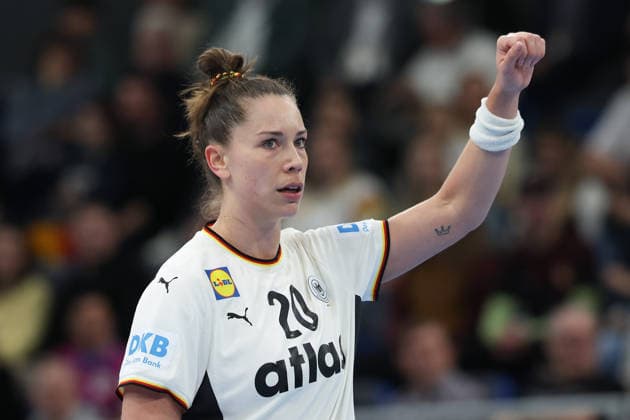 Germany Slovenia, European Womens Handball Championship Qualifier Emily Vogel Germany, 20 European Womens Handball Championship Qualifier between Germany and Slovenia on March 8 at SNP dome Heidelberg , Heidelberg Baden Württemberg Germany SNP dome