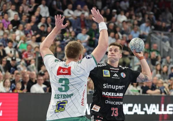 08 03 2026 Handball 1 Bundesliga DAIKIN HBL Season 2025 2026 24 Matchday HC Erlangen Metropolregion Nürnberg HCE GWD Minden DaMa xdaxmax Daniel Astrup Pedersen 3, GWD Minden Viggo Kristjansson 73, HC Erlangen HCE
