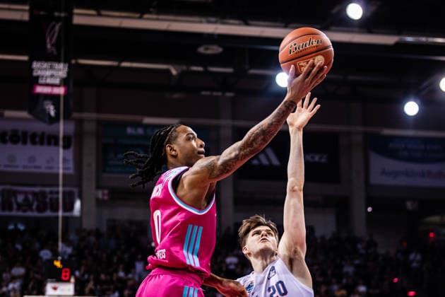 easyCredit Basketball Bundesliga, Telekom Baskets Bonn vs Syntainics MBC, 08 03 2026 Jalen Finch Telekom Baskets Bonn 0 points easyCredit Basketball Bundesliga, Telekom Baskets Bonn vs Syntainics MBC, 08 03 2026, Telekom Dome Bonn Copyright: xBEAUTIFULxSPORTS Derixx