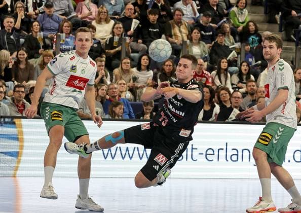 08 03 2026 Handball 1 Bundesliga DAIKIN HBL Season 2025 2026 24 Matchday HC Erlangen Metropolregion Nürnberg HCE GWD Minden DaMa xdaxmax Viggo Kristjansson 73, HC Erlangen HCE