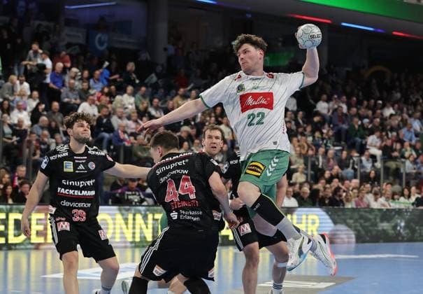 08 03 2026 Handball 1 Bundesliga DAIKIN HBL Season 2025 2026 24 Matchday HC Erlangen Metropolregion Nürnberg HCE GWD Minden DaMa xdaxmax Christoph Steinert 44, HC Erlangen HCE Philipp Vorlicek 22, GWD Minden