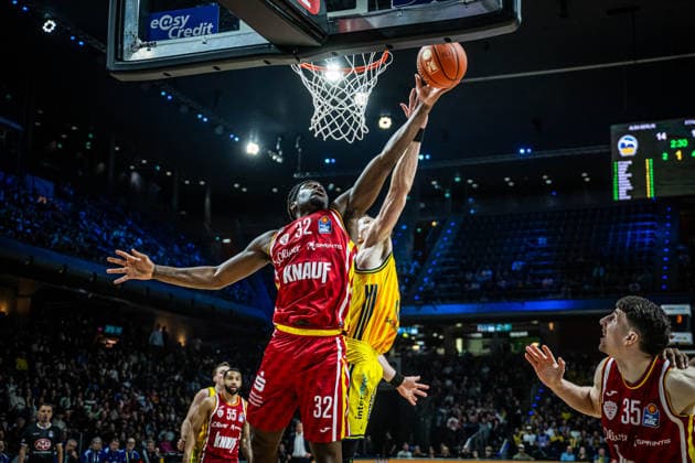 Basketball Berlin 08 03 2026 Season 2025 2026 EasyCredit BBL 1 Bundesliga Men, Men Alba Berlin Fitness First Würzburg Baskets Charles Thompson Würzburg, No 32