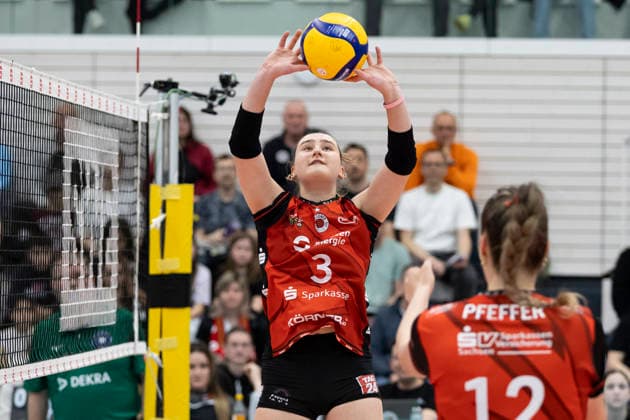 1 Volleyball Bundesliga Women Schwarz Weiss Erfurt vs Dresdner SC Erfurt 08 03 2026 Lena Olliges 3 Dresdner SC 1 Volleyball Bundesliga Women Schwarz Weiss Erfurt vs Dresdner SC Riethsporthalle Erfurt 08 03 2026 Copyright: xBEAUTIFULxSPORTS Duehringx