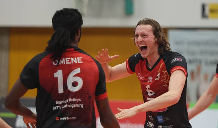 Ludwigsburg , 1 Bundesliga Volleyball Barock Volleys MTV Ludwigsburg vs SWD powervolleys Düren , Ben Simon Bonin Ludwigsburg