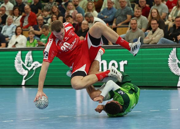 08 03 2026, xovx, Handball Daikin Handball Bundesliga, HSG Wetzlar MT Melsungen v l Uladzislau Kulesh MT Melsungen , Ahmet Nafea HSG Wetzlar Wetzlar Buderus Arena Hessen Germany EN