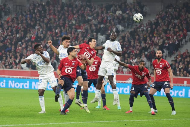 FOOTBALL : LOSC Lille vs FC Lorient - Ligue 1 J25 - 08 03 2026 Action du LOSC lors du match LOSC Lille vs FC Lorient, Ligue 1 J25, Decathlon Arena stade Pierre Mauroy, le 8 mars 2026 - photo Laurent Sanson PsnewZ  Copyright: xLaurentxSANSONx xPsnewZx