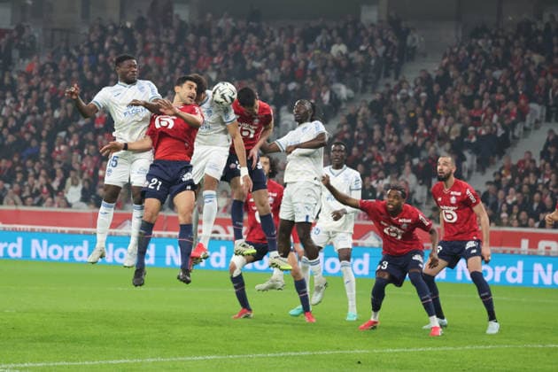 FOOTBALL : LOSC Lille vs FC Lorient - Ligue 1 J25 - 08 03 2026 Action du LOSC lors du match LOSC Lille vs FC Lorient, Ligue 1 J25, Decathlon Arena stade Pierre Mauroy, le 8 mars 2026 - photo Laurent Sanson PsnewZ  Copyright: xLaurentxSANSONx xPsnewZx