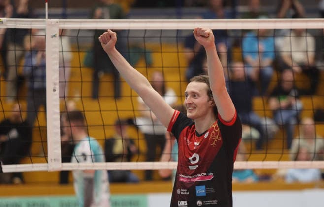 Ludwigsburg , 1 Bundesliga Volleyball Barock Volleys MTV Ludwigsburg vs SWD powervolleys Düren , Ben Simon Bonin Ludwigsburg