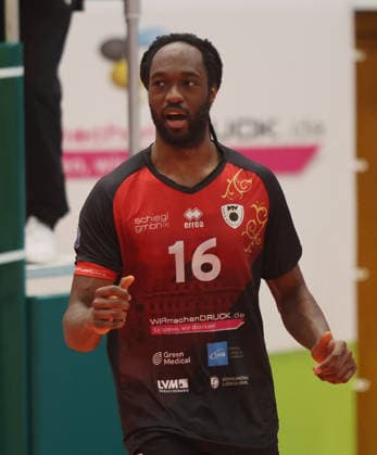 Ludwigsburg , 1 Bundesliga Volleyball Barock Volleys MTV Ludwigsburg vs SWD powervolleys Düren , Nyherowo Omene Ludwigsburg