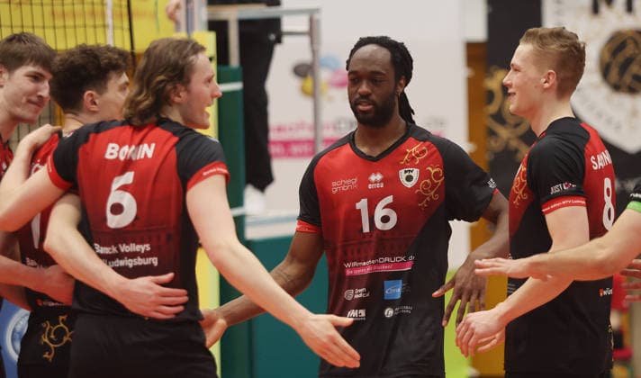Ludwigsburg , 1 Bundesliga Volleyball Barock Volleys MTV Ludwigsburg vs SWD powervolleys Düren , Nyherowo Omene Ludwigsburg