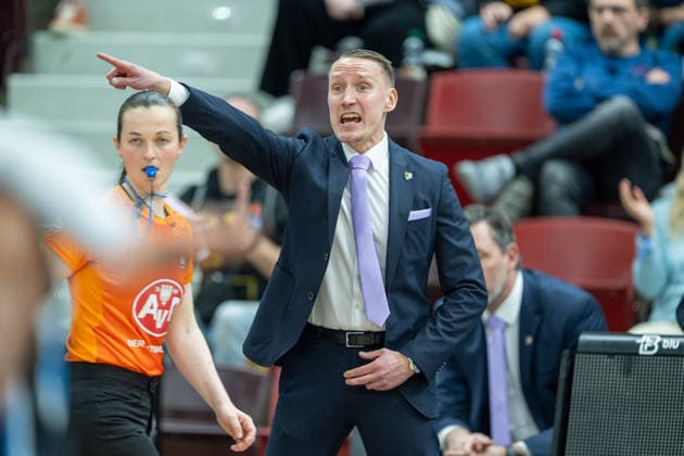 Mikko Riipinen MHP RIESEN Ludwigsburg, Head Coach , GER, MHP Riesen vs Veolia Towers Hamburg, Basketball Bundesliga, easycredit BBL, 23 Matchday, Season 2025 2026, 08 03 2026, GER, MHP Riesen vs Veolia Towers Hamburg, Basketball Bundesliga, easycredit BBL, 23 Matchday, Season 2025 2026, 08 03 2026 Ludwigsburg Copyright: xEibner-Pressefoto SaschaxWaltherx EP_EER