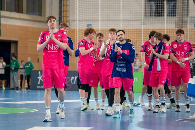Handball I Men I Season 2025 2026 I 2 Bundesliga I 23 Matchday I HC Oppenweiler Backnang TSV Bayer Dormagen I 08 03 2026 Dormagen celebrates the victory, in front Florian Boehnert 9, TSV Bayer Dormagen and Peter Strosack 24, TSV Bayer Dormagen Backnang Murrtal Arena Baden Württemberg Germany Copyright: xLobeca MaxxPetershansx