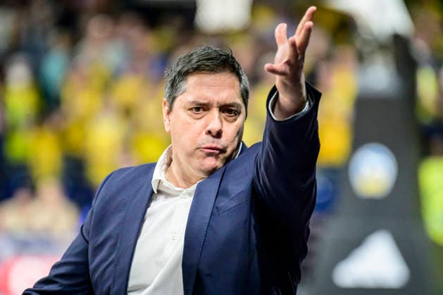 GER, Berlin, basketball, Alba Berlin vs Fitness First Wuerzburg Baskets, at the Max Schmeling Halle , BBL, pictured from left Sasa Filipovski Headcoach, Wuerzburg , sad, depressed, angry, emotional, March 8, 2026 Copyright: HMBxMedia UwexKoch