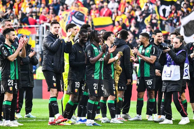 FOOTBALL : RC Lens vs FC Metz - Ligue 1 - JournÃ e 25 - 08 03 2026 Joie des joueurs du RC Lens Apres la victoire contre le FC Metz LensFrance  Copyright: xBaptistexAutissierx