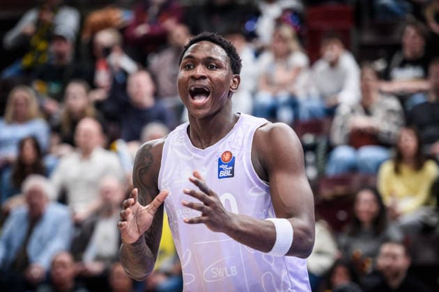 Babacar Sane MHP RIESEN Ludwigsburg, 00 Schrei GER, MHP Riesen Ludwigsburg Veolia Towers Hamburg, Basketball Bundesliga, easycredit BBL, 23 Spieltag, Spielzeit 2025 2026, 08 03 2026 GER, MHP Riesen Ludwigsburg Veolia Towers Hamburg, Basketball Bundesliga, easycredit BBL, 23 Spieltag, Spielzeit 2025 2026, 08 03 2026 Ludwigsburg Copyright: xSandyxDinkelackerx EP_SDR