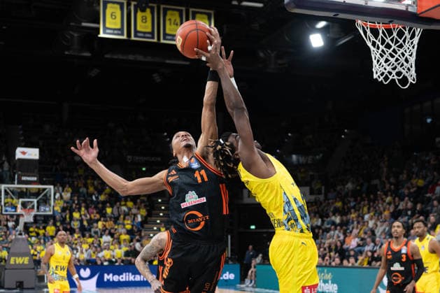 GER, Basketball, easy Credit BBL, EWE Baskets Oldenburg vs Rasta Vechta 08 03 2026, EWE Arena, Oldenburg, GER, easy Credit BBL, EWE Baskets Oldenburg vs Rasta Vechta, in the picture Alonzo VERGE JR Rasta Vechta 11 nordphotoxgmbhx xRojahn nph00310