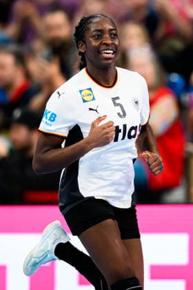Handball, Womens European Championship Qualification, Germany Slovenia, 2nd round, Group 3, Farrelle Njinkeu Germany Jubel Freude Emotion Heidelberg SNP Dome Baden Württemberg Germany