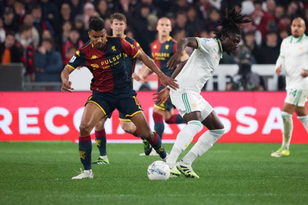 Serie A, Day 28, Stadio Ferraris, Genova, Genoa-Roma, in the photo: Messias and Manu Kone  Copyright: xGabrielexSiri IPAxSportx xipa-agency.netx xx IPA_72583432 IPA_Agency_IPA72583432
