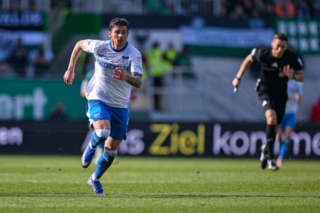 08 03 2026, Soccer, 2 Bundesliga, 25 Matchday Season 2025 2026, Preußen Münster Hertha BSC, Dawid Kownacki Hertha BSC xRHR PHOTO TKx Copyright: RHR-FOTOx RHR-FOTO TK