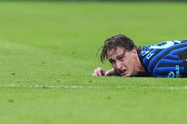 Inter Milan s Francesco Pio Esposito during the Serie A soccer match between Milan and Inter at the San Siro Stadium in Milan , north Italy - Sunday , March 08 , 2026. - Soccer .  Copyright: xSpada LaPressex