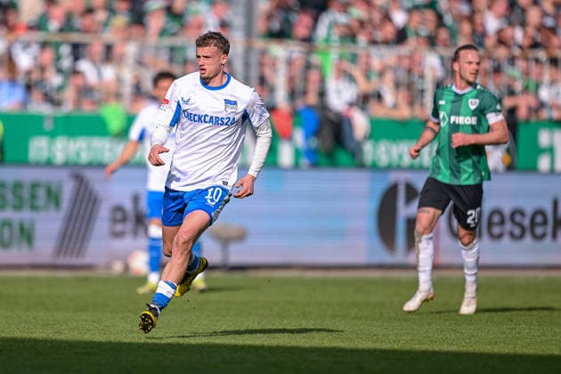 08 03 2026, Soccer, 2 Bundesliga, 25 Matchday Season 2025 2026, Preußen Münster Hertha BSC, Michaël Cuisance Hertha BSC xRHR PHOTO TKx Copyright: RHR-FOTOx RHR-FOTO TK