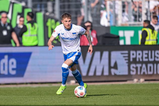 08 03 2026, Soccer, 2 Bundesliga, 25 Matchday Season 2025 2026, Preußen Münster Hertha BSC, Marten Winkler Hertha BSC xRHR PHOTO TKx Copyright: RHR-FOTOx RHR-FOTO TK