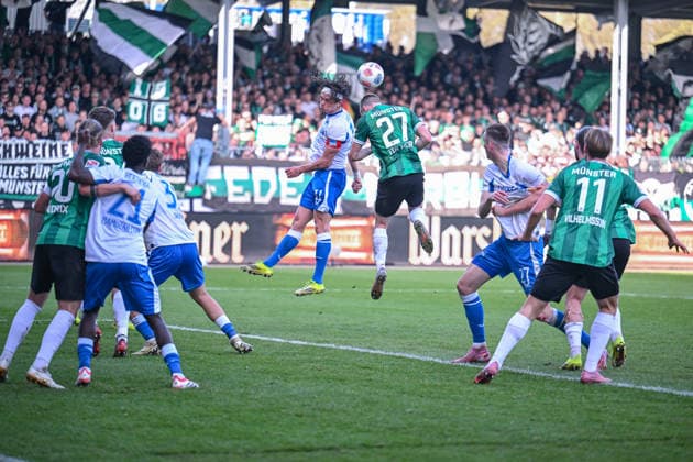 08 03 2026, Soccer, 2 Bundesliga, 25 Matchday Season 2025 2026, Preußen Münster Hertha BSC, Fabian Reese Hertha BSC , Jano ter Horst Preußen Münster xRHR PHOTO TKx Copyright: RHR-FOTOx RHR-FOTO TK