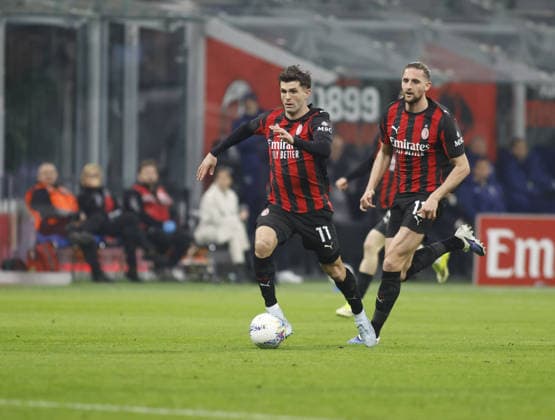 Christian Pulisic of AC Milan during the Italian Serie A, season 2025-2026, football match between AC Milan and FC Inter Milano on 08 March 2026 at Giuseppe Meazza Stadium, San Siro, Milan, Italy. Photo, Nderim Kaceli  Copyright: xNderimxKaceli IPAxSportx xipa-agency.netx xx IPA_72592027 IPA_Agency_IPA72592027