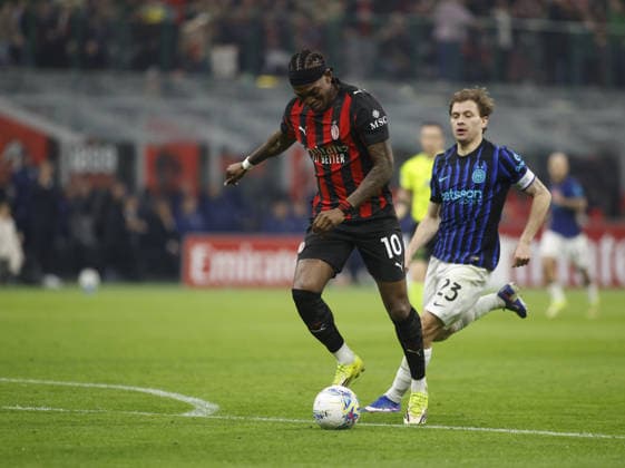 Rafel Leao of AC Milan during the Italian Serie A, season 2025-2026, football match between AC Milan and FC Inter Milano on 08 March 2026 at Giuseppe Meazza Stadium, San Siro, Milan, Italy. Photo, Nderim Kaceli  Copyright: xNderimxKaceli IPAxSportx xipa-agency.netx xx IPA_72592029 IPA_Agency_IPA72592029