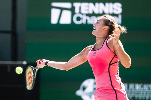 March 8, 2026: Aryna Sabalenka in action againstJaqueline Cristian (ROU) during their round 3 match at the BNP Paribas Open on March 7, 2026, held at the Indian Wells Tennis Garden in Indian Wells, California. Indian Wells USA - ZUMAc04_ 20260308_zma_c04_106 Copyright: xMalxTaamx