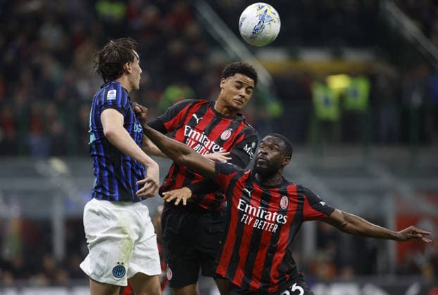 CALCIO - Serie A - AC Milan vs Inter - FC Internazionale Koni De Winter of AC Milan during the Italian Serie A, season 2025-2026, football match between AC Milan and FC Inter Milano on 08 March 2026 at Giuseppe Meazza Stadium, San Siro, Milan, Italy. Photo, Nderim Kaceli Milan Italy  Copyright: xIPAxSport ABACAx