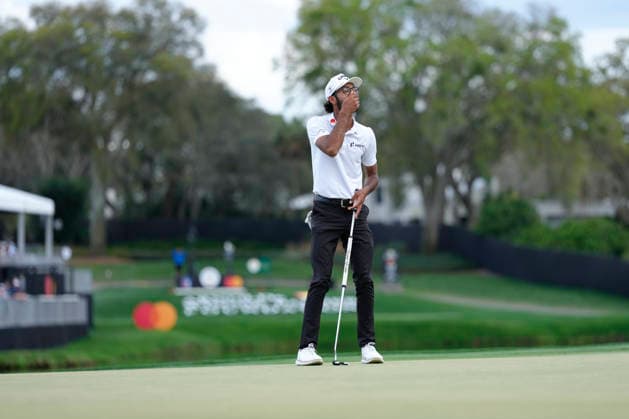 March 8, 2026, Orlando, Florida, USA: March 8, 2026, Orlando, Florida.Akshay Bhatia (USA) reacts after missing a putt on the 17th hole during the fourth round of the Arnold Palmer Invitational at the Bay Hill Club and Lodge. Bhatia won the tournament in a one hole playoff against Daniel Berger. PGA, Golf Herren Tour 2026: Arnold Palmer Invitational  - ZUMAd212 20260308_zsp_d212_005 Copyright: xRichardxDolex
