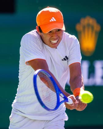 March 8, 2026, Indian Wells, California, USA: LEARNER TIEN (USA) in action against Ben Shelton (USA) during their round 3 match at the BNP Paribas Open at the Indian Wells Tennis Garden in Indian Wells, California. Indian Wells USA - ZUMAc04_ 20260308_zma_c04_160 Copyright: xMalxTaamx