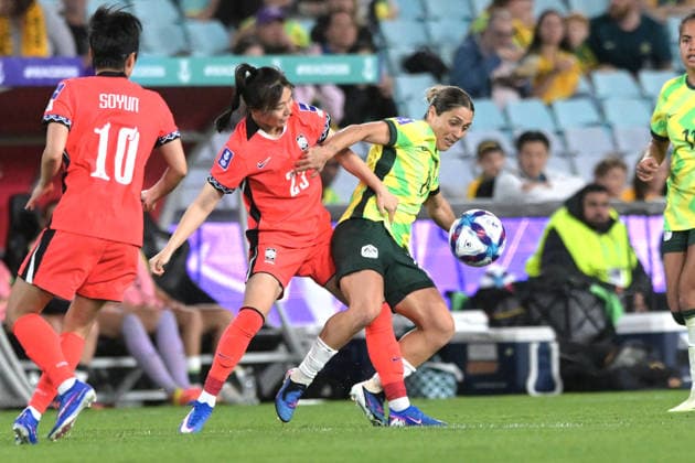 March 8, 2026, Sydney, Australia: Kang Chae-Rim (L) of Republic of Korea women football team and Katrina Gorry (R) of Australia women football team seen in action during the AFC Women s Asian Cup Group A match between Australia and Republic of Korea held at the Stadium Australia. Final score Australia 3:3 Republic of Korea. Final score Australia 3:3 Republic of Korea. Australia Vs Republic Of Korea In Sydney - 08 Mar 2026  - ZUMAs197 20260308_aaa_s197_316 Copyright: xLuisxVeniegrax