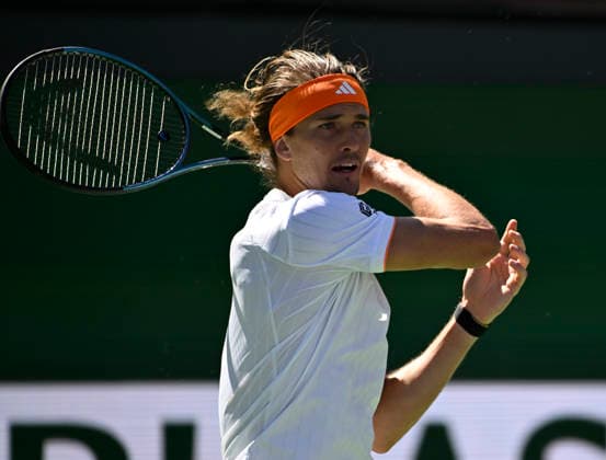 March 08, 2026 Alexander Zverev of Germany returns a shot against Brandon Nakashima during their match at the BNP Paribas Open held at the Indian Wells Tennis Garden in Indian Wells, California. California. Mandatory Photo Credit : CSM Tennis 2026: BNP Paribas Open MAR 08  - ZUMAc04_ 20260308_zma_c04_246 Copyright: xCharlesxBausx