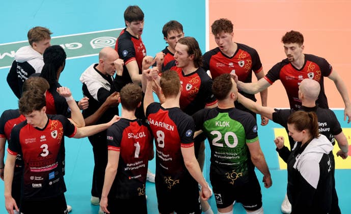Ludwigsburg , 1 Bundesliga Volleyball Barock Volleys MTV Ludwigsburg vs SWD powervolleys Düren , Ludwigsburg team during a time-out