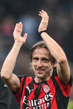 AC Milan v FC Internazionale - Serie A Luka Modric of AC Milan celebrates after a victory following the Italian Serie A football match between AC Milan and Inter FC Internazionale in Milan, Italy, on March 8, 2026, at Giuseppe Meazza San Siro Stadium. Milano Italy  Copyright: xTizianoxBallabiox originalFilename:ballabio-acmilana260308_npeVp.jpg