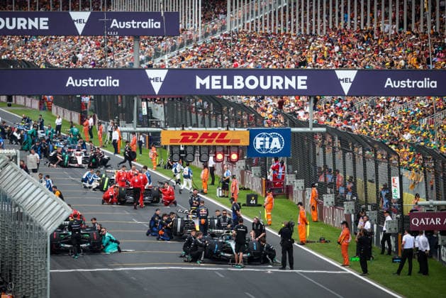 March 8, 2026, Melbourne, Victoria, Australia: MELBOURNE, AUSTRALIA - MARCH 08 2026: Race start for the main race at the 2026 Australian Grand Prix at Albert Park in Melbourne, Australia Melbourne Australia - ZUMAp121 20260308_zsp_p121_151 Copyright: xChrisxPutnamx