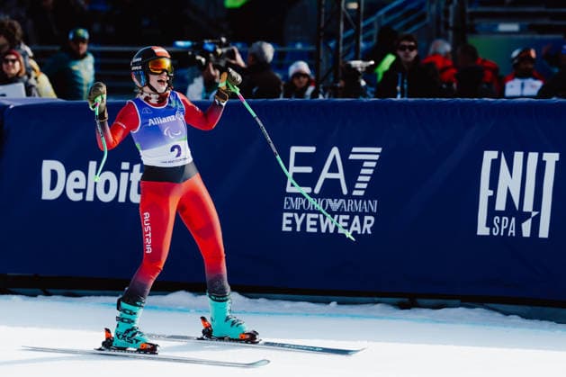 PARALYMPICS - Winter Paralympics Milano Cortina 2026 CORTINA D AMPEZZO,ITALY,09.MAR.26 - PARALYMPICS, ALPINE SKIING - Paralympic Winter games, Winterspiele,Spiele, Summer games Milano Cortina 2026, Super G, women. Image shows Veronika Aigner (AUT).  GEPAxpictures xMatthiasxTrinkl