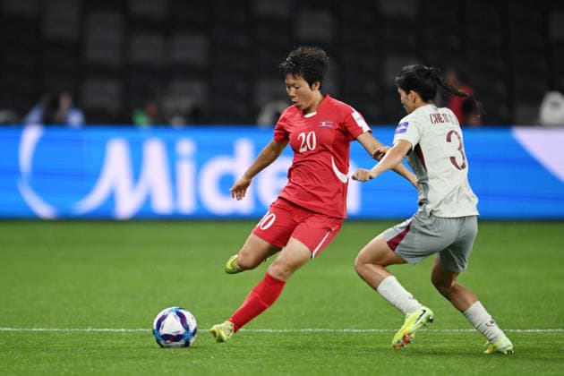 SOCCER ASIAN CUP NORTH KOREA CHINA, Chae Un Yong of North Korea and Chen Qiaozhu of China during the AFC Women™s Asian Cup Group B match between North Korea and China at CommBank Stadium in Sydney, Monday, March 9, 2026. ( NO ARCHIVING, EDITORIAL USE ONLY SYDNEY NEW SOUTH WALES AUSTRALIA  Copyright: xDEANxLEWINSx 20260309199614446200